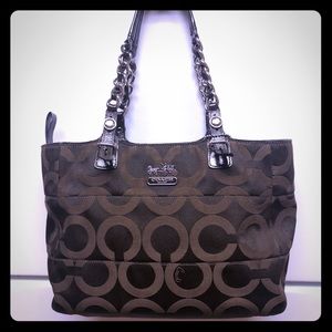 Coach brown tote